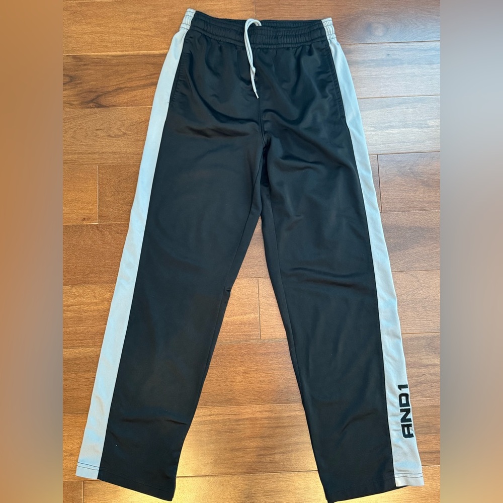 AND1 Black and Gray Athletic Pants